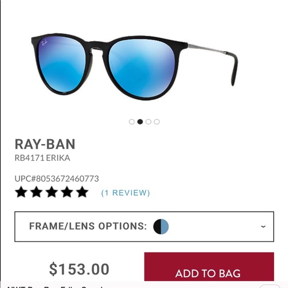 DELETING ON 8/3! Ray Ban NEW Erika Blue Sunglasses - Picture 6 of 6